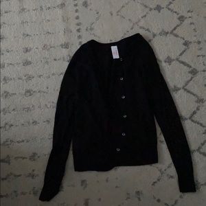 Cat & Jack black diamond button cardigan